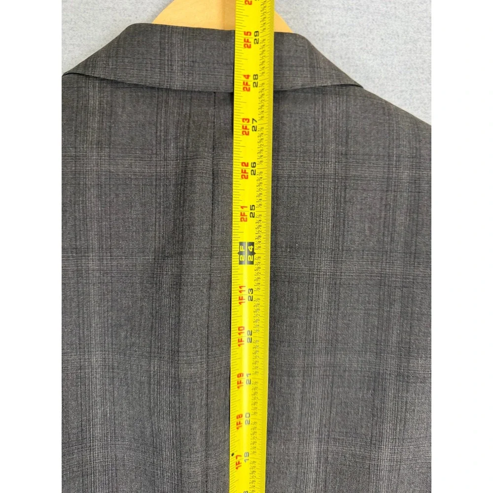 Hugo Boss Reda Super 110 Wool Blazer Mens 34R Charcoal‎ Grey Glen Check Sport